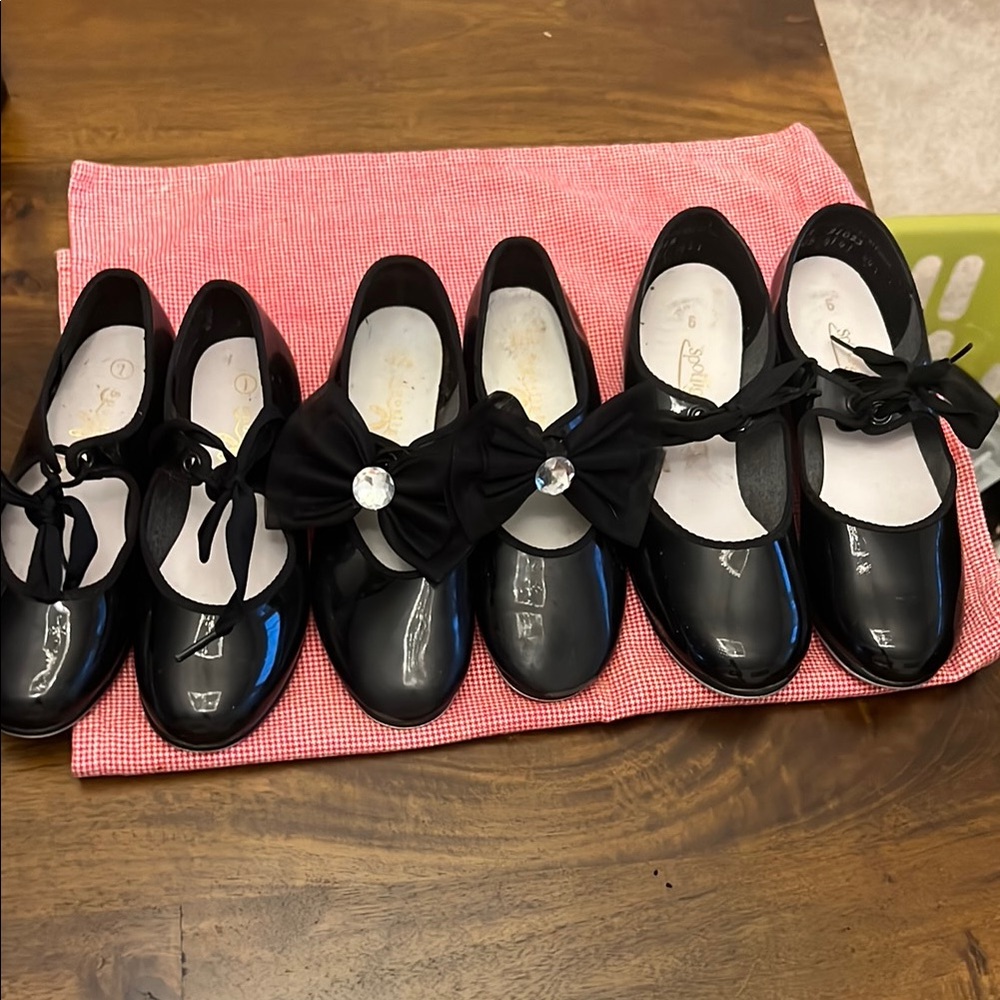 Elegant Black Kids Shoes with Bow